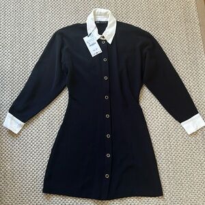 Zara black mini shirt dress NWT